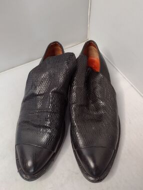 A.S. 98 Women’s Woven Leather Loafers Shoes 39 Black Slip On Oxford WW